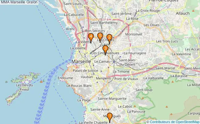 plan MMA Marseille Associations MMA Marseille : 10 associations