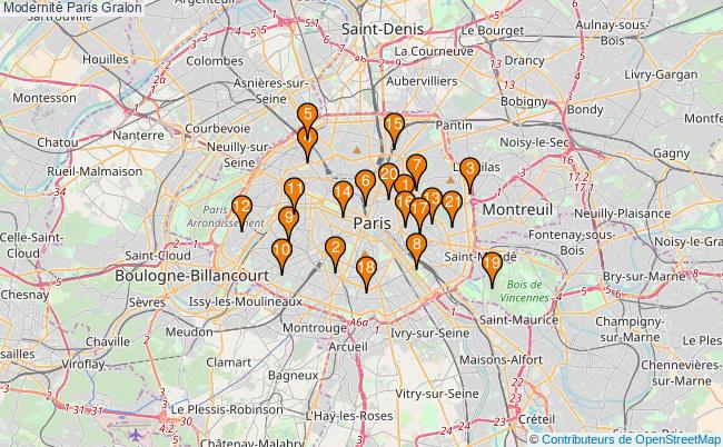 plan Modernité Paris Associations Modernité Paris : 27 associations