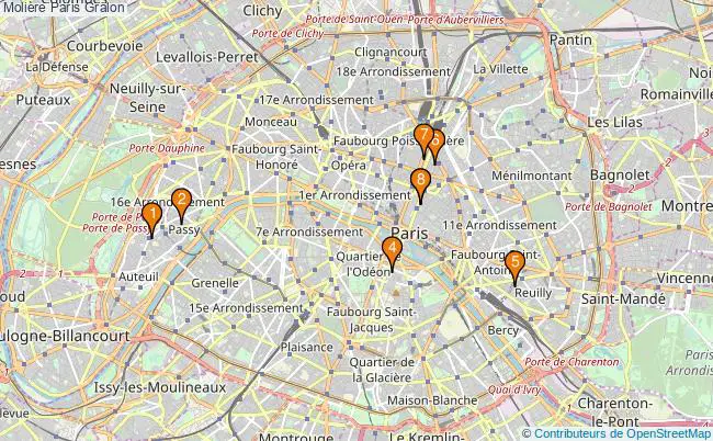 plan Molière Paris Associations Molière Paris : 8 associations