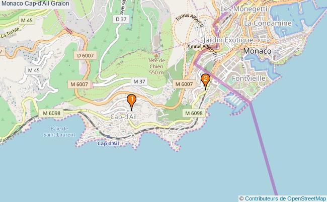 plan Monaco Cap-d'Ail Associations Monaco Cap-d'Ail : 2 associations