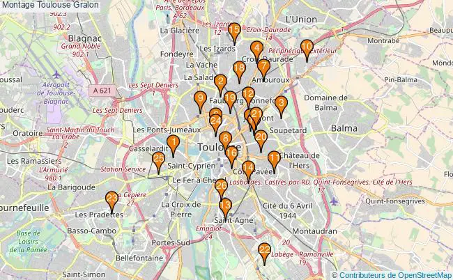 plan Montage Toulouse Associations montage Toulouse : 28 associations