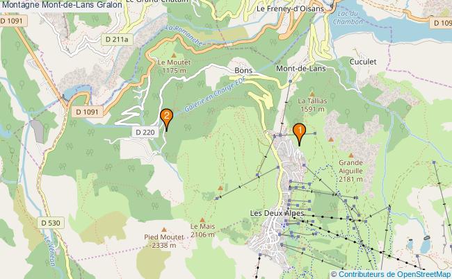 plan Montagne Mont-de-Lans Associations Montagne Mont-de-Lans : 3 associations