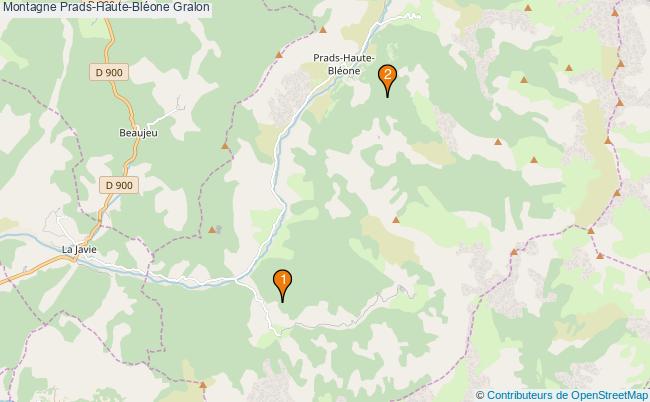 plan Montagne Prads-Haute-Bléone Associations Montagne Prads-Haute-Bléone : 2 associations