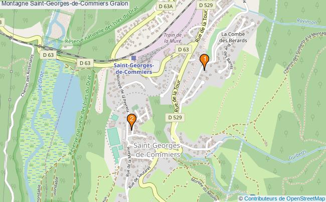 plan Montagne Saint-Georges-de-Commiers Associations Montagne Saint-Georges-de-Commiers : 2 associations