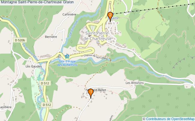 plan Montagne Saint-Pierre-de-Chartreuse Associations Montagne Saint-Pierre-de-Chartreuse : 2 associations