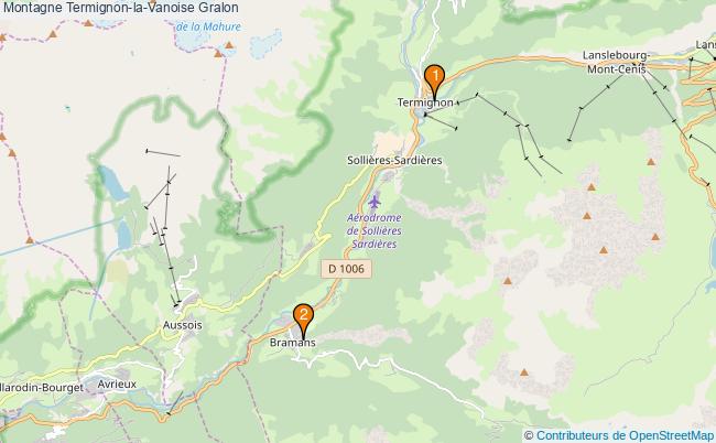 plan Montagne Termignon-la-Vanoise Associations Montagne Termignon-la-Vanoise : 2 associations