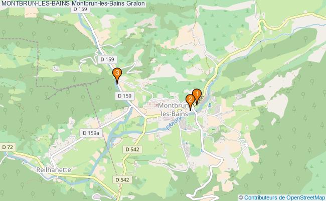 plan MONTBRUN-LES-BAINS Montbrun-les-Bains Associations MONTBRUN-LES-BAINS Montbrun-les-Bains : 3 associations