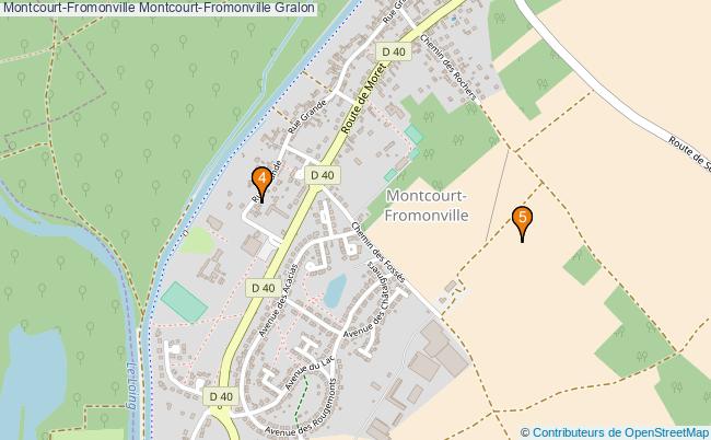 plan Montcourt-Fromonville Montcourt-Fromonville Associations Montcourt-Fromonville Montcourt-Fromonville : 5 associations
