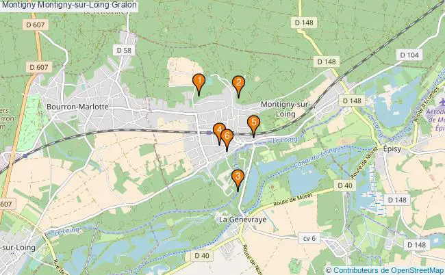plan Montigny Montigny-sur-Loing Associations Montigny Montigny-sur-Loing : 7 associations