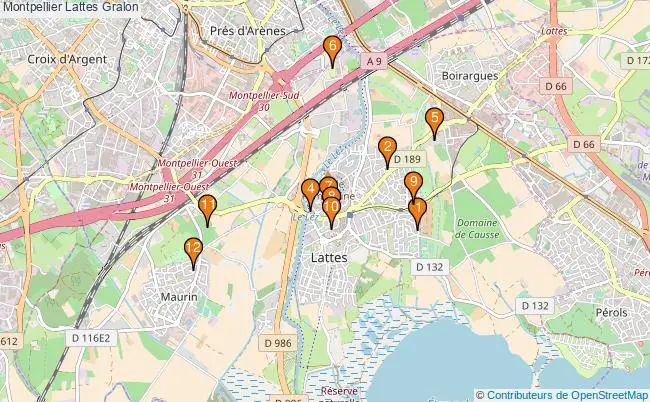 plan Montpellier Lattes Associations Montpellier Lattes : 15 associations