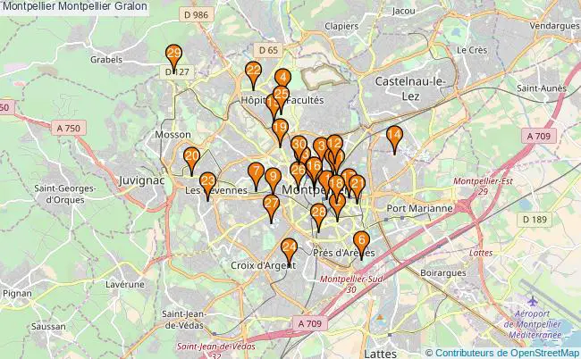 plan Montpellier Montpellier Associations Montpellier Montpellier : 879 associations