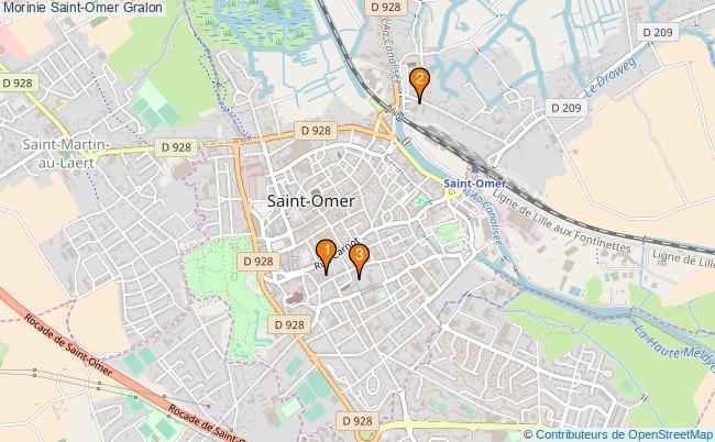 plan Morinie Saint-Omer Associations morinie Saint-Omer : 3 associations