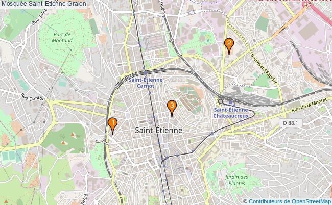 plan Mosquée Saint-Etienne Associations mosquée Saint-Etienne : 4 associations