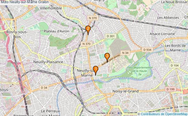 plan Moto Neuilly-sur-Marne Associations moto Neuilly-sur-Marne : 4 associations
