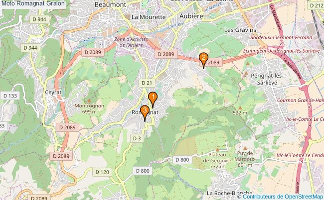 plan Moto Romagnat Associations moto Romagnat : 3 associations