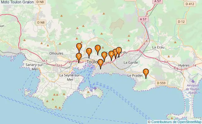 plan Moto Toulon Associations moto Toulon : 13 associations