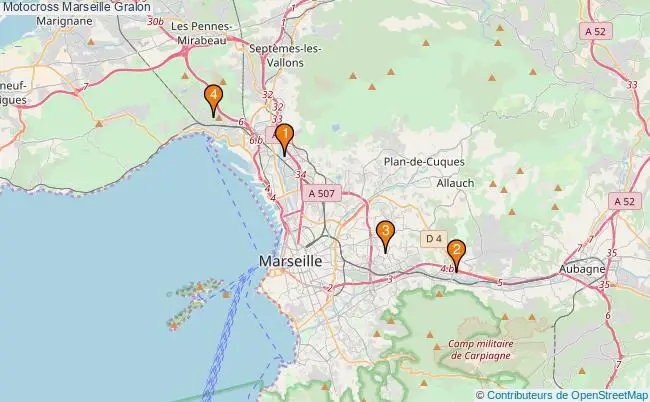 plan Motocross Marseille Associations motocross Marseille : 9 associations