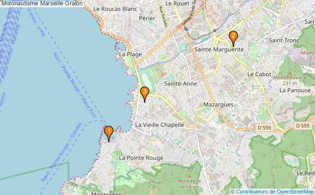 plan Motonautisme Marseille Associations Motonautisme Marseille : 4 associations