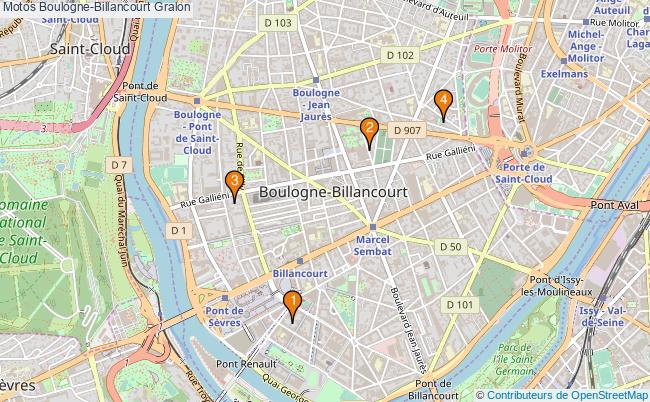 plan Motos Boulogne-Billancourt Associations motos Boulogne-Billancourt : 5 associations