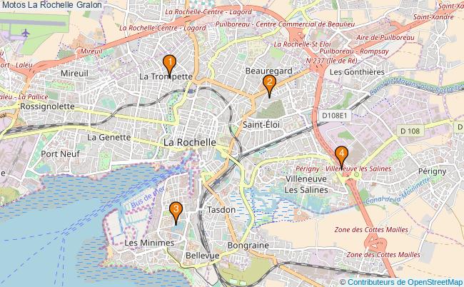 plan Motos La Rochelle Associations motos La Rochelle : 4 associations