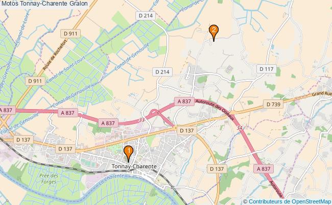 plan Motos Tonnay-Charente Associations motos Tonnay-Charente : 3 associations