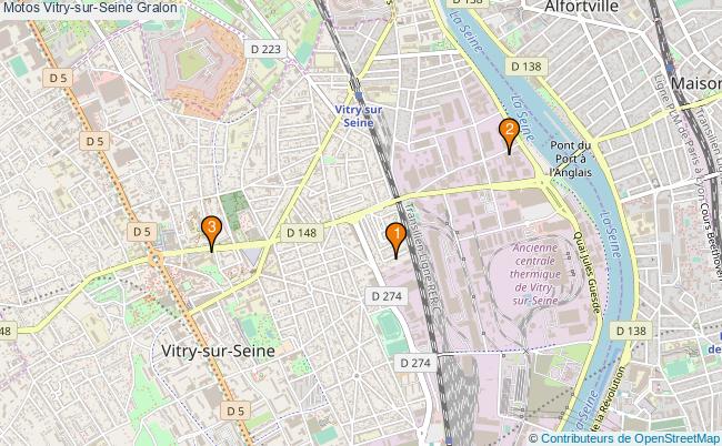 plan Motos Vitry-sur-Seine Associations motos Vitry-sur-Seine : 4 associations