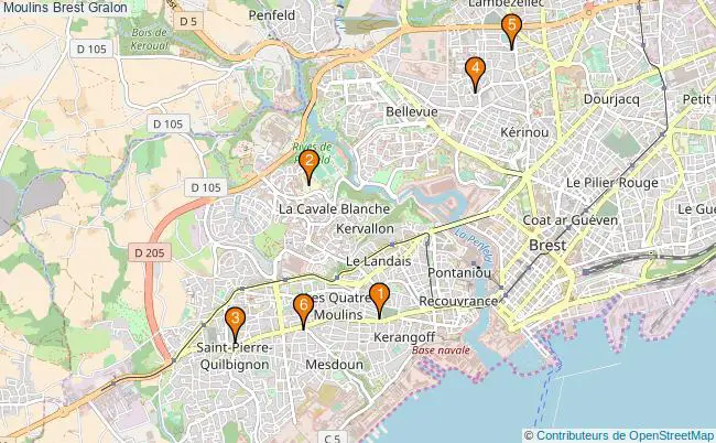 plan Moulins Brest Associations Moulins Brest : 6 associations