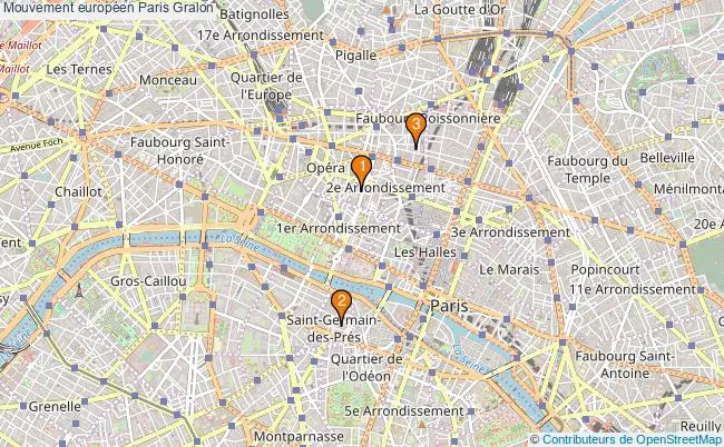 plan Mouvement européen Paris Associations Mouvement européen Paris : 3 associations