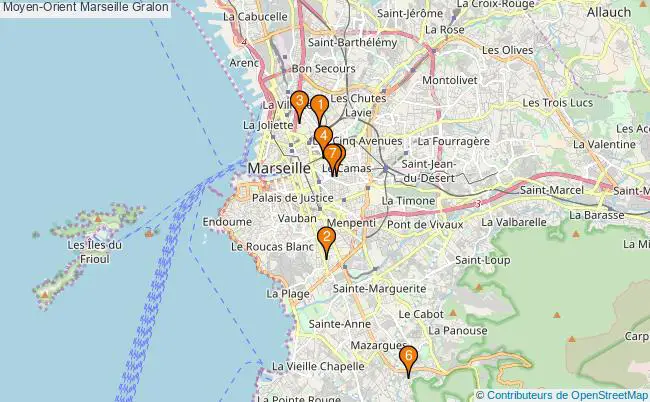 plan Moyen-Orient Marseille Associations Moyen-Orient Marseille : 8 associations