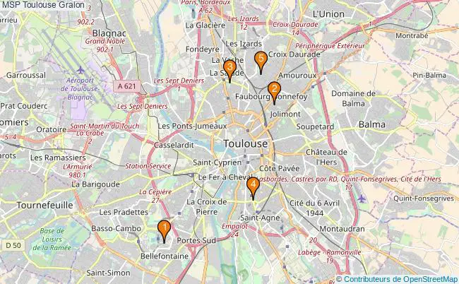 plan MSP Toulouse Associations MSP Toulouse : 5 associations