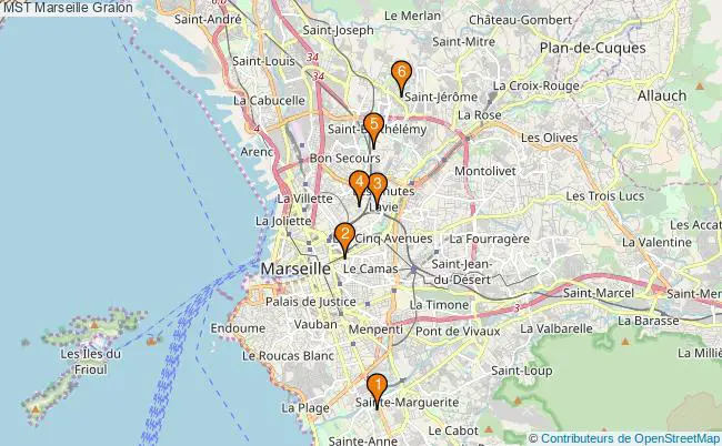 plan MST Marseille Associations MST Marseille : 6 associations