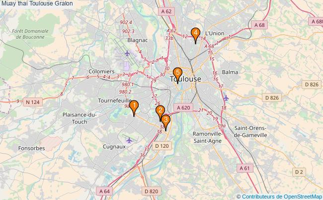 plan Muay thai Toulouse Associations muay thai Toulouse : 4 associations