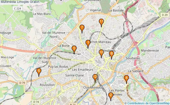 plan Multimédia Limoges Associations multimédia Limoges : 12 associations