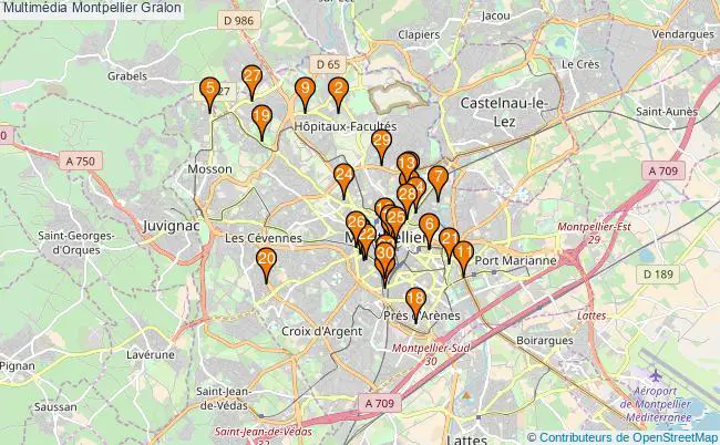 plan Multimédia Montpellier Associations multimédia Montpellier : 66 associations