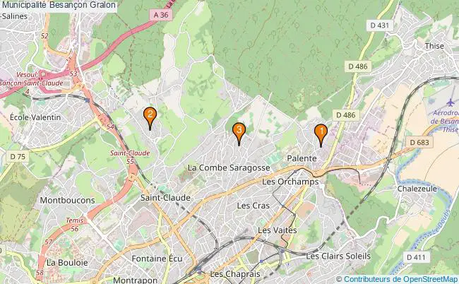 plan Municipalité Besançon Associations municipalité Besançon : 4 associations
