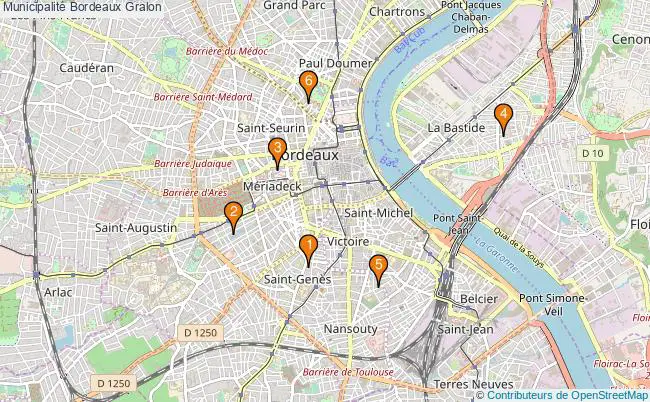 plan Municipalité Bordeaux Associations municipalité Bordeaux : 8 associations