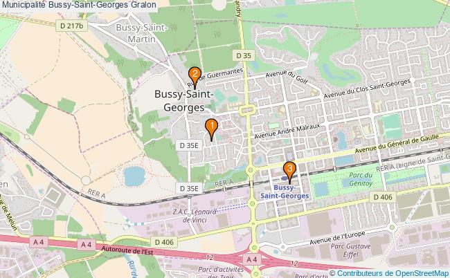 plan Municipalité Bussy-Saint-Georges Associations municipalité Bussy-Saint-Georges : 3 associations