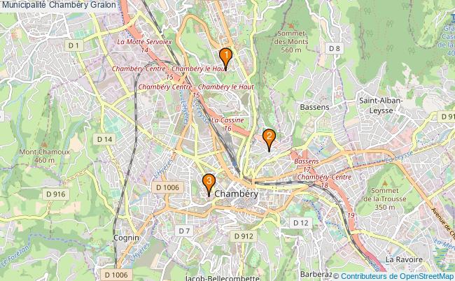 plan Municipalité Chambéry Associations municipalité Chambéry : 4 associations