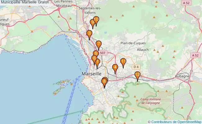 plan Municipalité Marseille Associations municipalité Marseille : 16 associations
