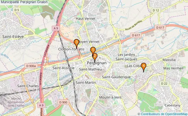 plan Municipalité Perpignan Associations municipalité Perpignan : 6 associations