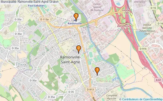 plan Municipalité Ramonville-Saint-Agne Associations municipalité Ramonville-Saint-Agne : 3 associations