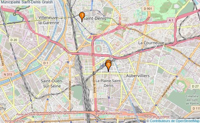 plan Municipalité Saint-Denis Associations municipalité Saint-Denis : 5 associations