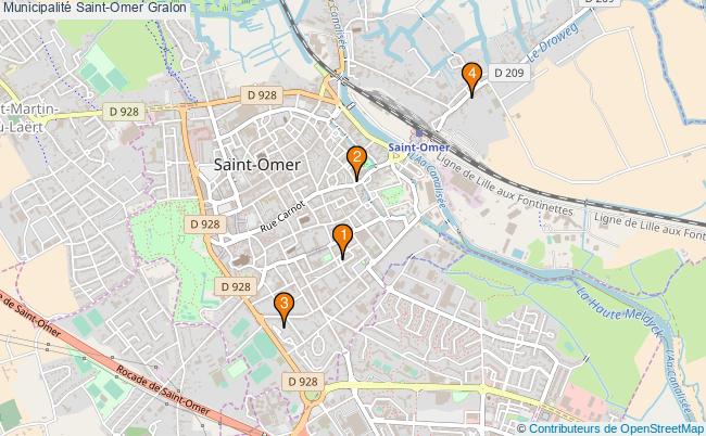 plan Municipalité Saint-Omer Associations municipalité Saint-Omer : 5 associations
