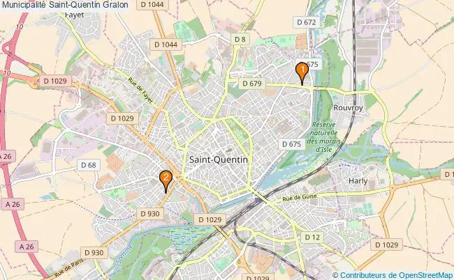 plan Municipalité Saint-Quentin Associations municipalité Saint-Quentin : 3 associations