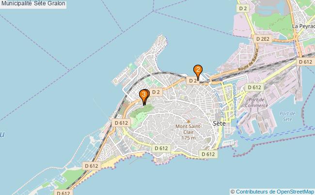 plan Municipalité Sète Associations municipalité Sète : 3 associations