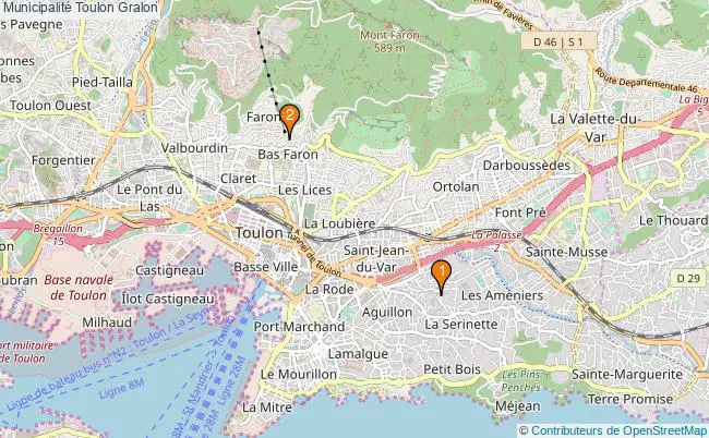 plan Municipalité Toulon Associations municipalité Toulon : 3 associations