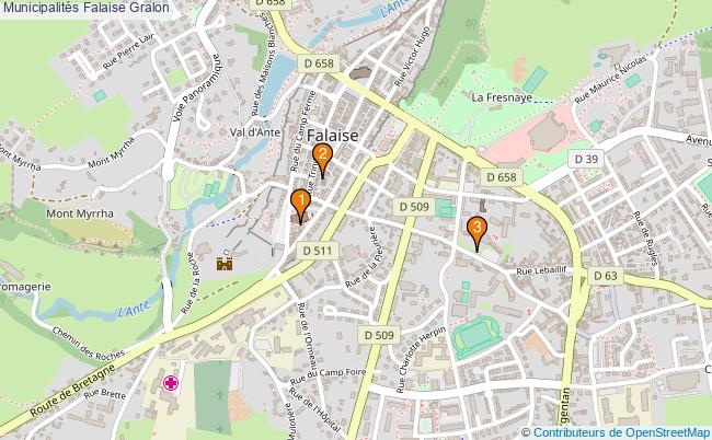 plan Municipalités Falaise Associations municipalités Falaise : 3 associations