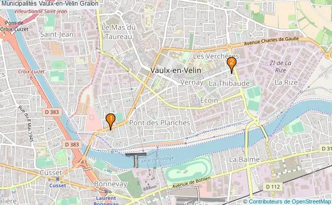plan Municipalités Vaulx-en-Velin Associations municipalités Vaulx-en-Velin : 3 associations