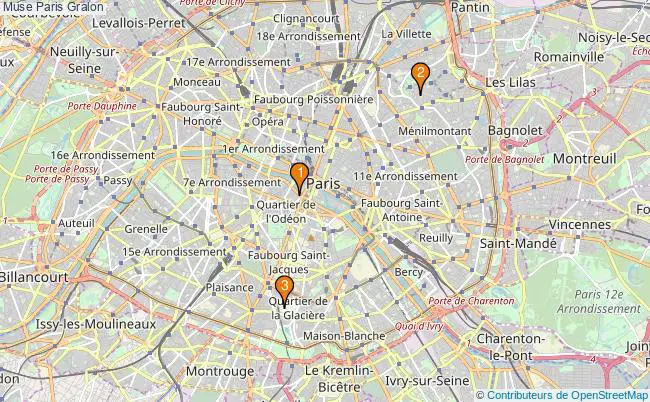 plan Muse Paris Associations Muse Paris : 4 associations