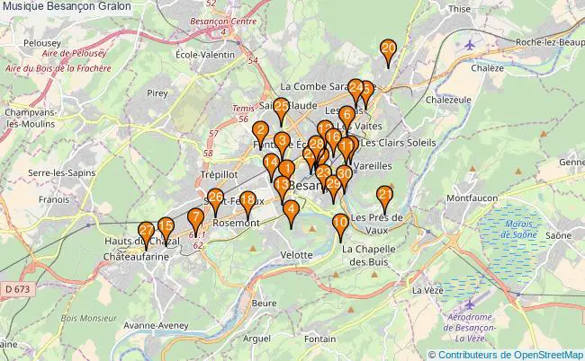 plan Musique Besançon Associations musique Besançon : 121 associations